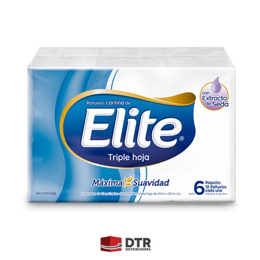 [CRL-001] Carilina descartable Elite TRIPLE HOJA - Marca: ELITE - Cont.: 6 Paquetes (10 Pañuelos por paquete)
