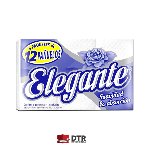 [CRL-002] Carilina descartable ELEGANTE - Marca: ELEGANTE - Cont.: 6 Paquetes (12 Pañuelos por paquete)