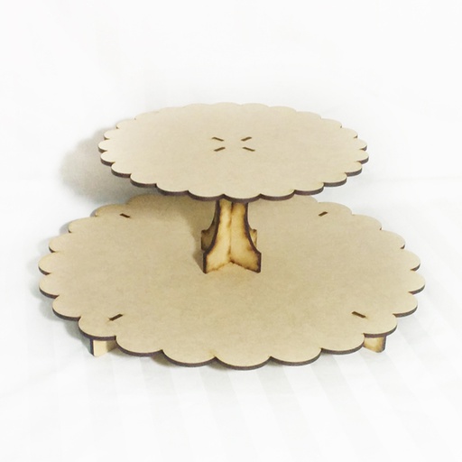 [CB-015] Porta cupcakes 2 estantes flor