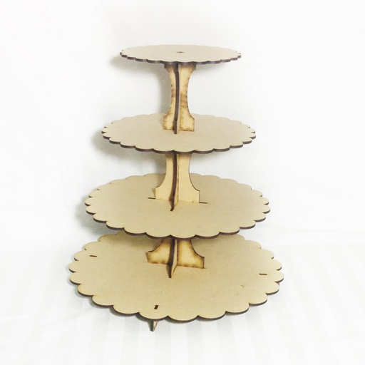 [CB-017] Porta cupcakes 4 estantes flor
